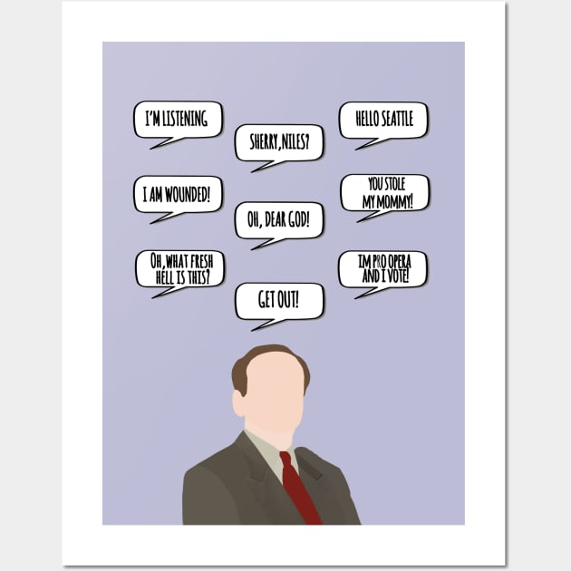 frasier crane quotes Wall Art by aluap1006